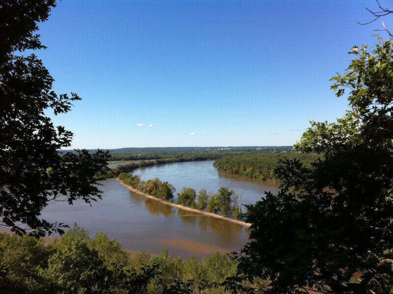 View from Weston Bend looking at the Missouri River